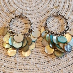 Lia Sophia beaded hoop earrings